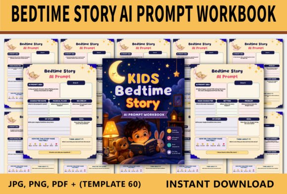 Download Bedtime Story AI Prompt Workbook - Premium Bundle
