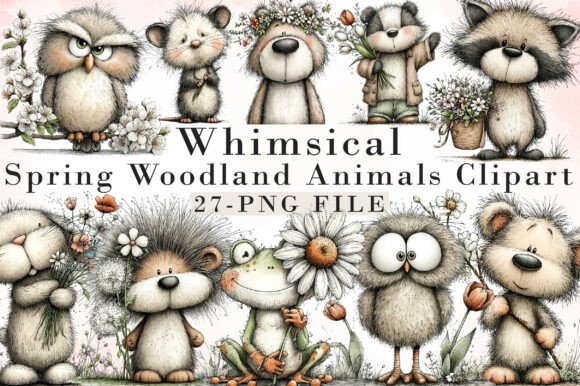 Download Whimsical Spring Woodland Animals Clipar - Premium Resources