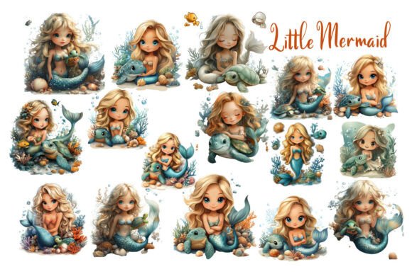 Download Little Girl Mermaid Clipart - Girl mermaid clipart Collection