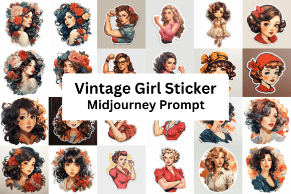 Download Ai Prompt for Vintage Girl Sticker - Ai prompt Collection