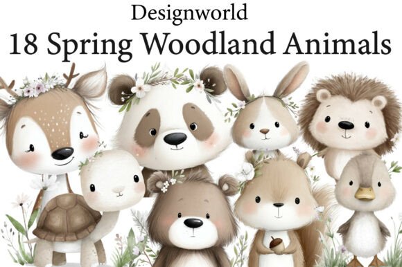 Download Watercolor Spring Woodland Animals Clipa - Premium Resources