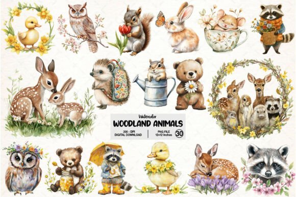 Download Forest Spring Woodland Animals Clipart - Premium Resources