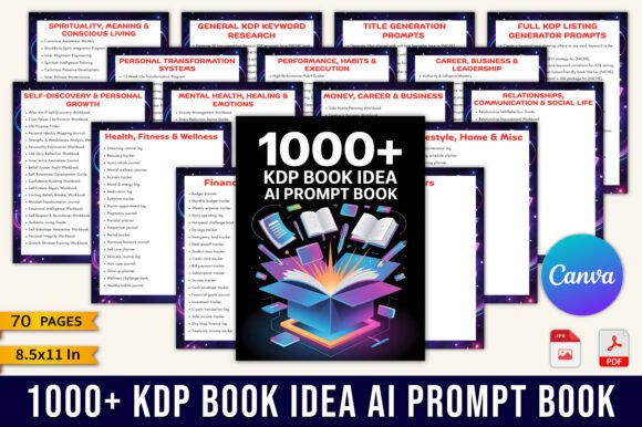 Download 1000+ KDP Book Idea AI Prompt Book - Premium Resources