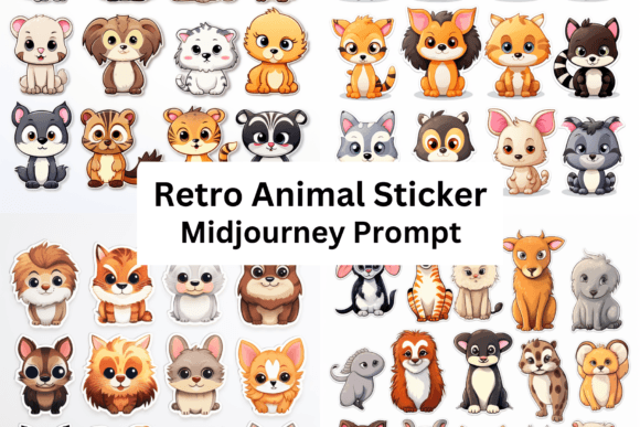 Download Ai Prompt for Retro Animals Sticker - Ai prompt Collection